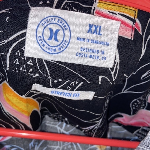 Men’s size XXL Hurley Tropical Escape Short Sleeve Shirt T28 - Picture 4 of 8